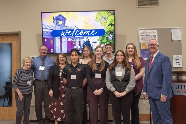 President Todd Pfannestiel with the 2025 Wilcox Fellows